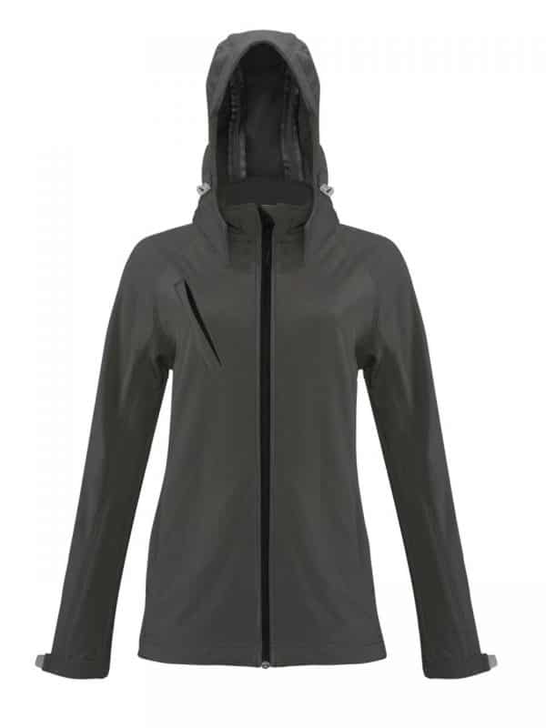 Titanium Kariban LADIES' HOODED SOFTSHELL JACKET Polár & Softshell