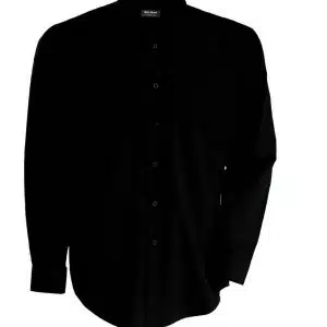 Black Kariban MEN'S LONG-SLEEVED COTTON POPLIN SHIRT Formaruhák