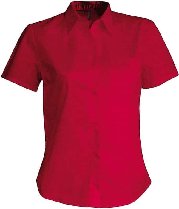 Classic Red Kariban JUDITH - LADIES' SHORT-SLEEVED SHIRT Formaruhák