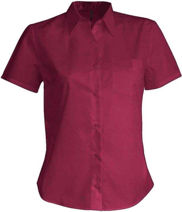 Wine Kariban JUDITH - LADIES' SHORT-SLEEVED SHIRT Formaruhák