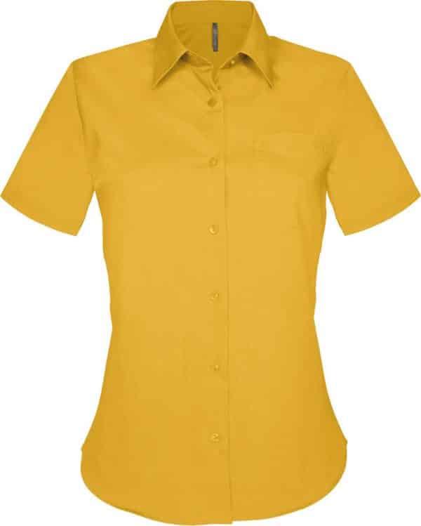 Yellow Kariban JUDITH - LADIES' SHORT-SLEEVED SHIRT Formaruhák