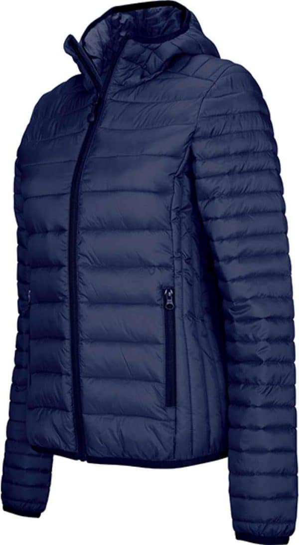 Navy Kariban LADIES' LIGHTWEIGHT HOODED PADDED JACKET Kabátok