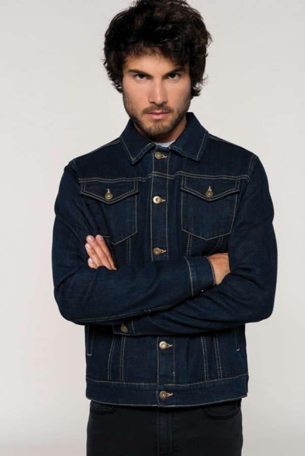 Kariban MEN'S UNLINED DENIM JACKET Kabátok