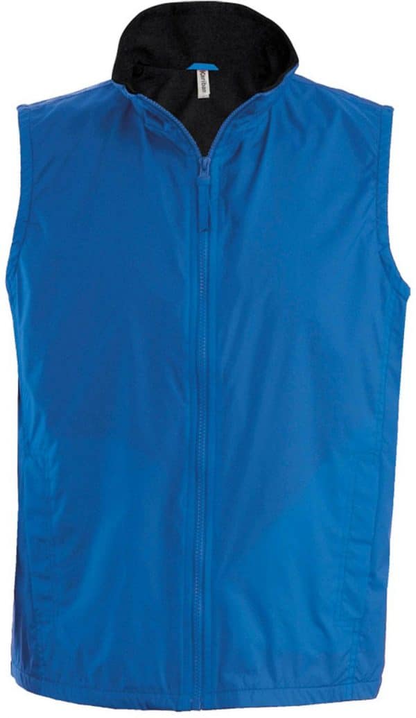 Light Royal Blue/Black Kariban RECORD - FLEECE LINED BODYWARMER Mellények