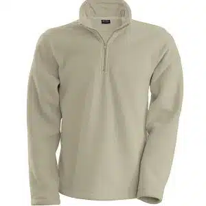 Beige Kariban ENZO - ZIP NECK MICROFLEECE JACKET Polár & Softshell