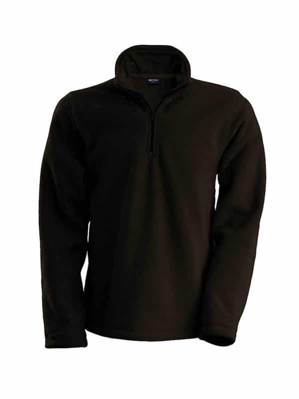 Dark Chocolate Kariban ENZO - ZIP NECK MICROFLEECE JACKET Polár & Softshell