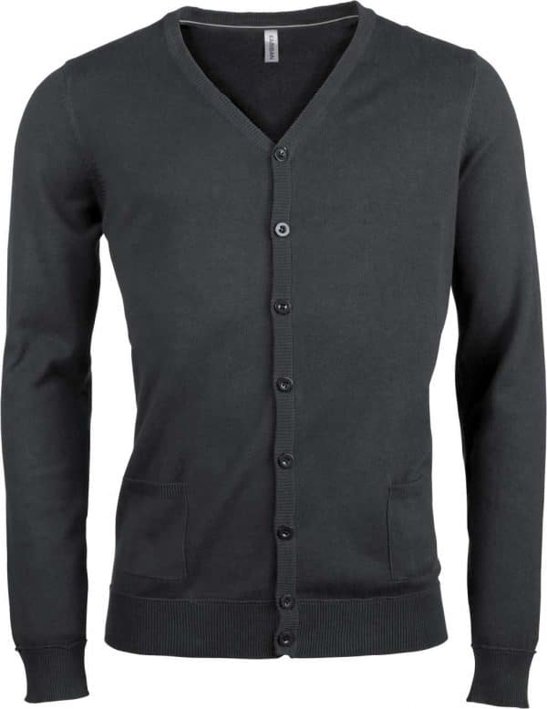 Dark Grey Kariban MEN'S CARDIGAN Formaruhák