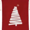 Cherry Red Kimood COTTON BAG WITH CHRISTMAS TREE DESIGN AND DRAWCORD CLOSURE Táskák és Kiegészítők