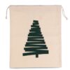 Natural Kimood COTTON BAG WITH CHRISTMAS TREE DESIGN AND DRAWCORD CLOSURE Táskák és Kiegészítők