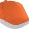 Orange/White K-UP RACING - TWO-TONE 6 PANEL CAP Sapkák