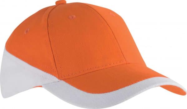 Orange/White K-UP RACING - TWO-TONE 6 PANEL CAP Sapkák