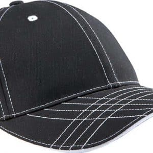 Black/White K-UP FASHION CAP - 6 PANELS Sapkák