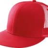 Red K-UP TRUCKER FLAT PEAK CAP - 6 PANELS Sapkák