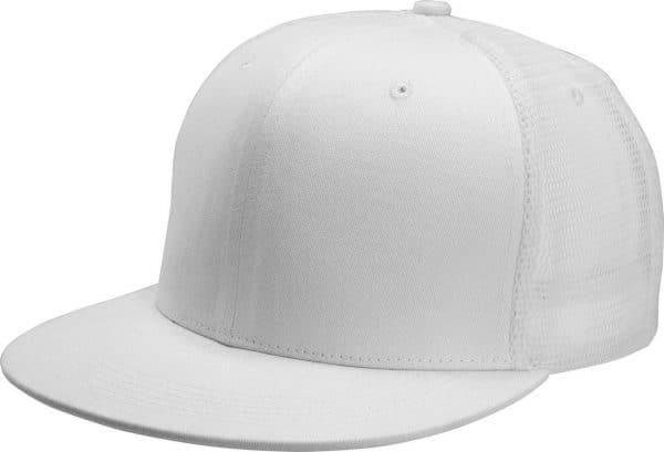 White/Black K-UP TRUCKER FLAT PEAK CAP - 6 PANELS Sapkák