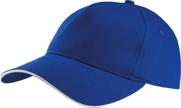 Royal Blue/White K-UP SANDWICH PEAK CAP - 5 PANELS Sapkák
