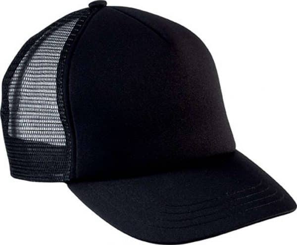 Black K-UP KIDS' TRUCKER MESH CAP - 5 PANELS Gyermek ruházat