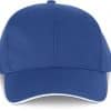 Royal Blue/White K-UP OEKOTEX CERTIFIED 6 PANEL CAP WITH SANDWICH PEAK Sapkák