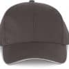 Shale Grey/Light Grey K-UP OEKOTEX CERTIFIED 6 PANEL CAP WITH SANDWICH PEAK Sapkák