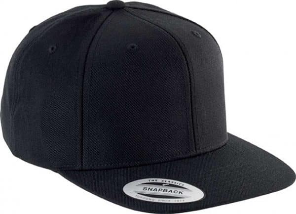 Black/Black K-UP FLAT PEAK CAP - 6 PANELS Sapkák