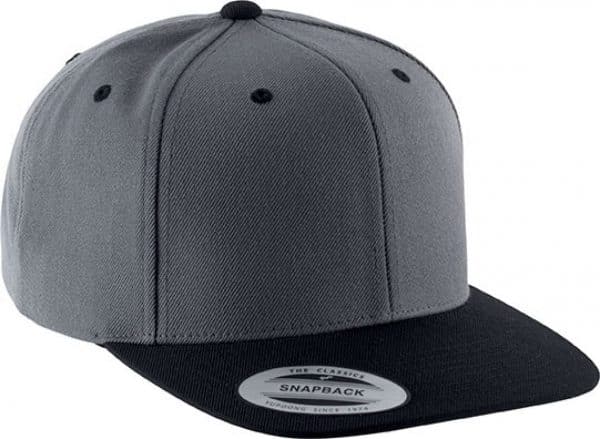 Dark Grey/Black K-UP FLAT PEAK CAP - 6 PANELS Sapkák