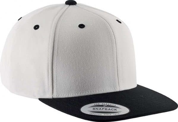 White/White K-UP FLAT PEAK CAP - 6 PANELS Sapkák