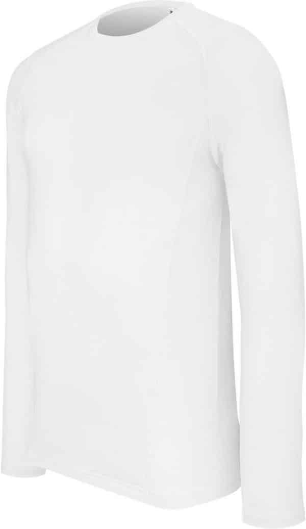 White Proact ADULTS' LONG-SLEEVED BASE LAYER SPORTS T-SHIRT Sport