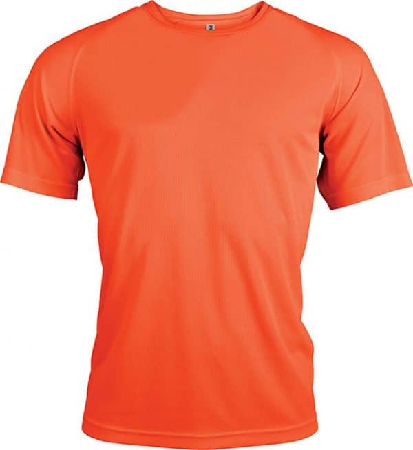 Fluorescent Orange Proact MEN'S SHORT SLEEVE SPORTS T-SHIRT Sport