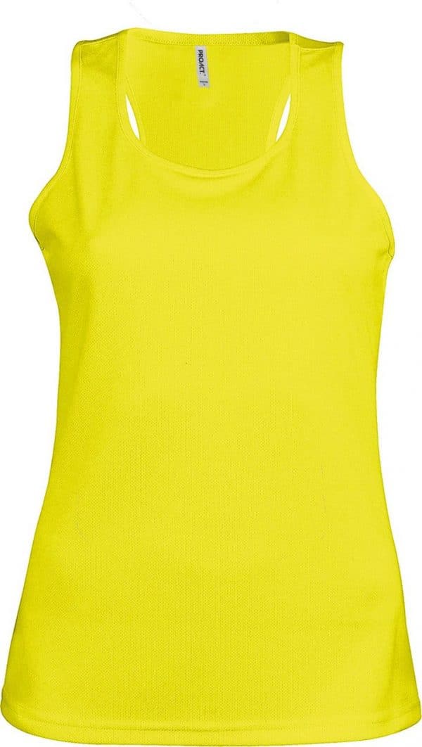 Fluorescent Yellow Proact LADIES' SPORTS VEST Sport