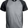 Fine Grey/Black Proact UNISEX TWO-TONE SHORT-SLEEVED T-SHIRT Sport