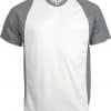 White/Fine Grey Proact UNISEX TWO-TONE SHORT-SLEEVED T-SHIRT Sport