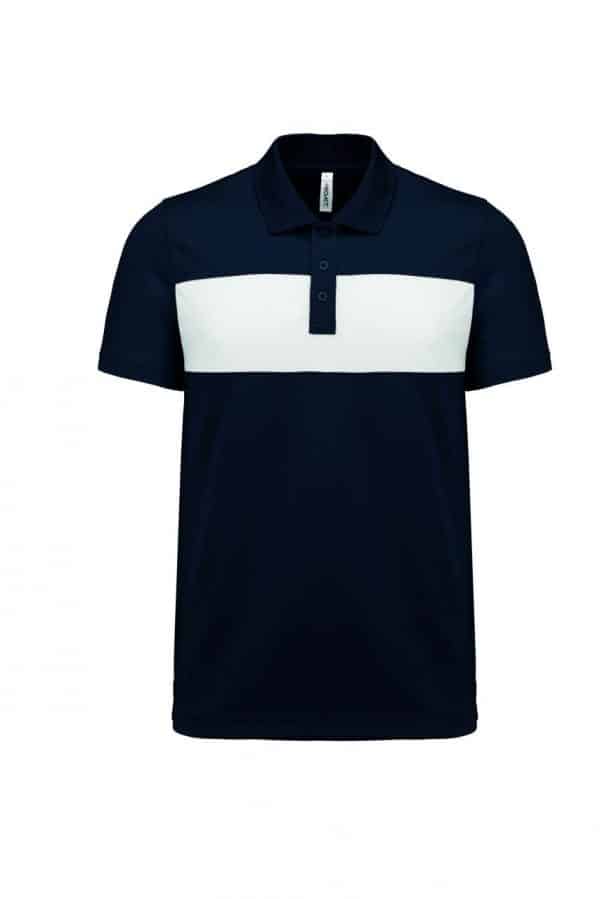 Sporty Navy/White Proact ADULT SHORT SLEEVE POLO SHIRT Sport