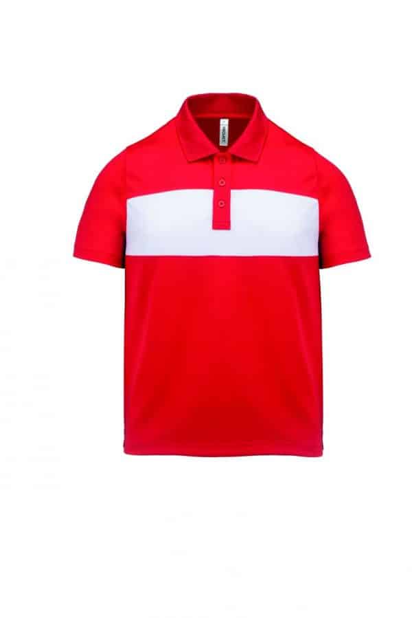 Sporty Red/White Proact KIDS' SHORT SLEEVE POLO SHIRT Gyermek ruházat