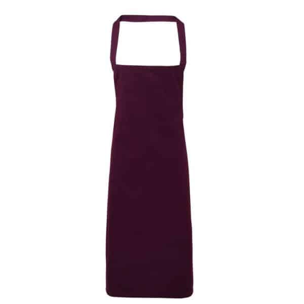 Aubergine Premier 100 COTTON BIB APRON Formaruhák