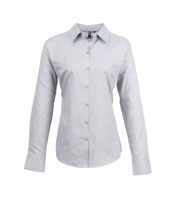 Silver Premier WOMEN'S LONG SLEEVE SIGNATURE OXFORD BLOUSE Formaruhák