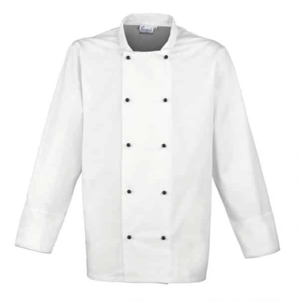 White Premier ‘CUISINE' LONG SLEEVE CHEF’S JACKET Formaruhák