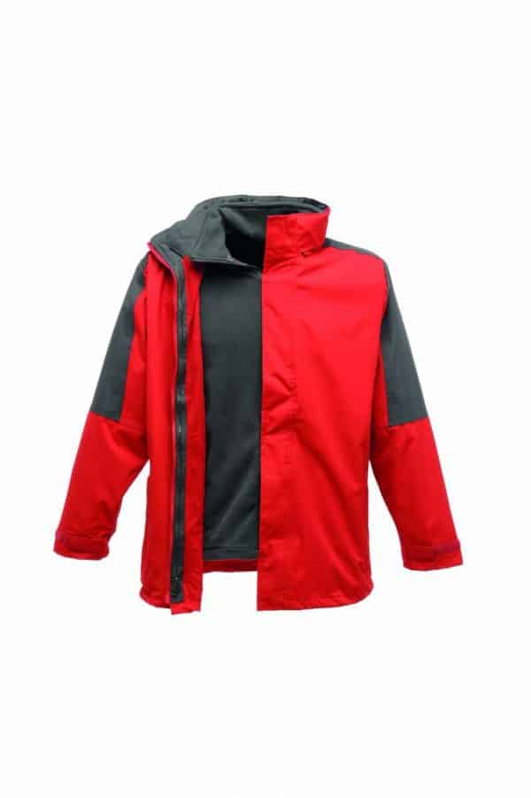 Classic Red/Seal Grey Regatta MEN'S DEFENDER III WATERPROOF 3-IN-1 JACKET Kabátok