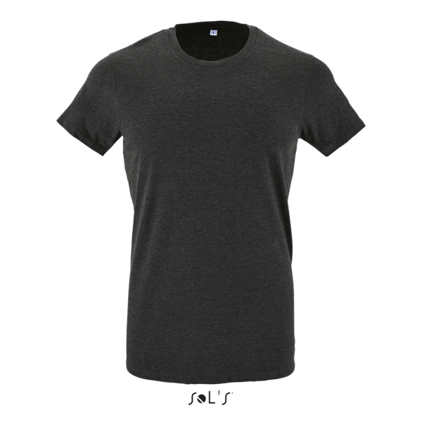 Charcoal Melange SOL'S REGENT FIT MEN’S ROUND NECK CLOSE FITTING T-SHIRT Pólók/T-Shirt