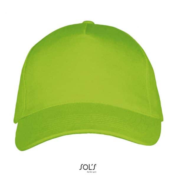 Lime SOL'S LONG BEACH - 5 PANEL CAP Sapkák