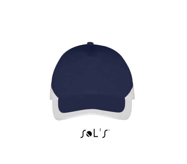 French Navy/White SOL'S BOOSTER - 5 PANEL CONTRASTED CAP Sapkák