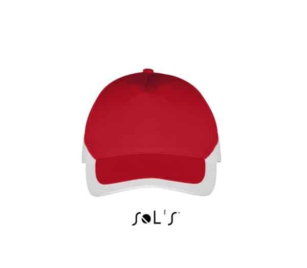 Red/White SOL'S BOOSTER - 5 PANEL CONTRASTED CAP Sapkák