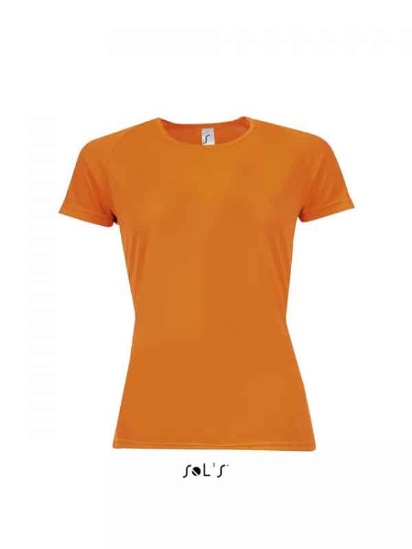 Neon Orange SOL'S SPORTY WOMEN - RAGLAN-SLEEVED T-SHIRT Sport