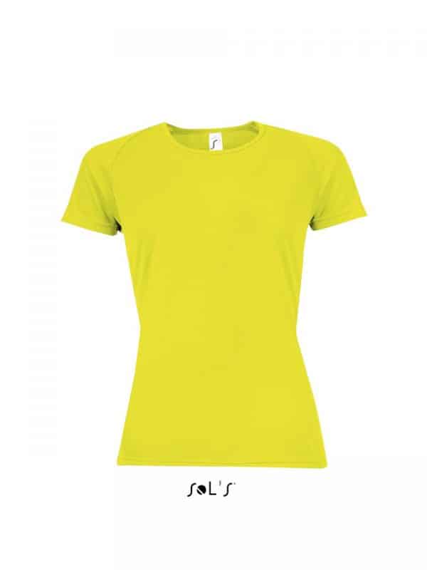 Neon Yellow SOL'S SPORTY WOMEN - RAGLAN-SLEEVED T-SHIRT Sport