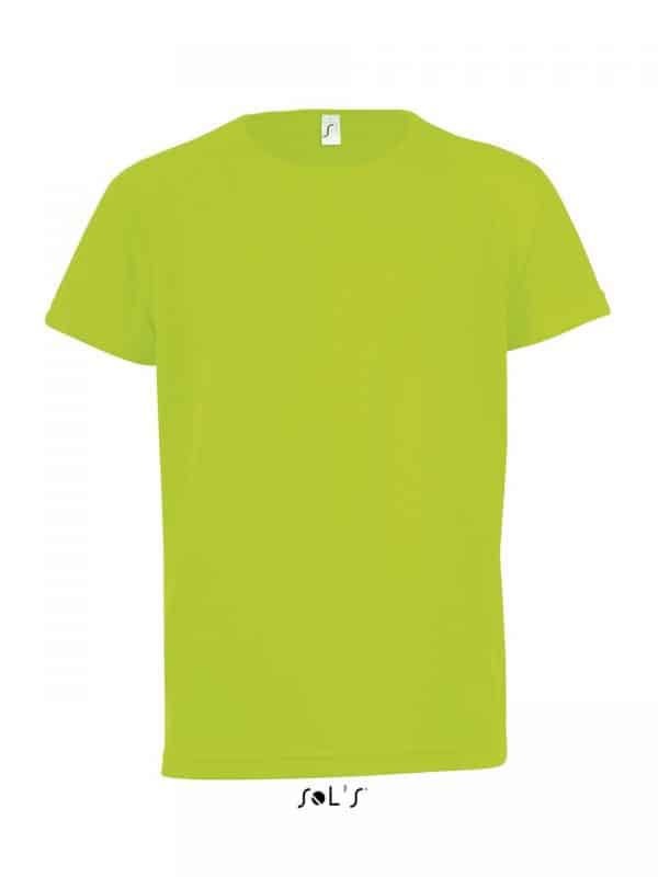 Neon Green SOL'S SPORTY KIDS - RAGLAN-SLEEVED T-SHIRT Gyermek ruházat
