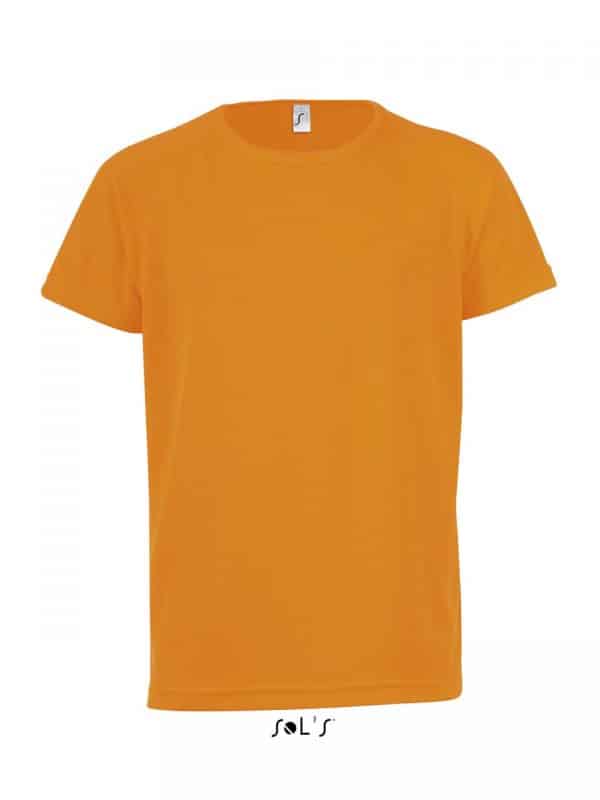 Neon Orange SOL'S SPORTY KIDS - RAGLAN-SLEEVED T-SHIRT Gyermek ruházat