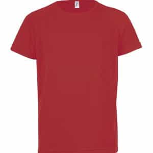 Red SOL'S SPORTY KIDS - RAGLAN-SLEEVED T-SHIRT Gyermek ruházat