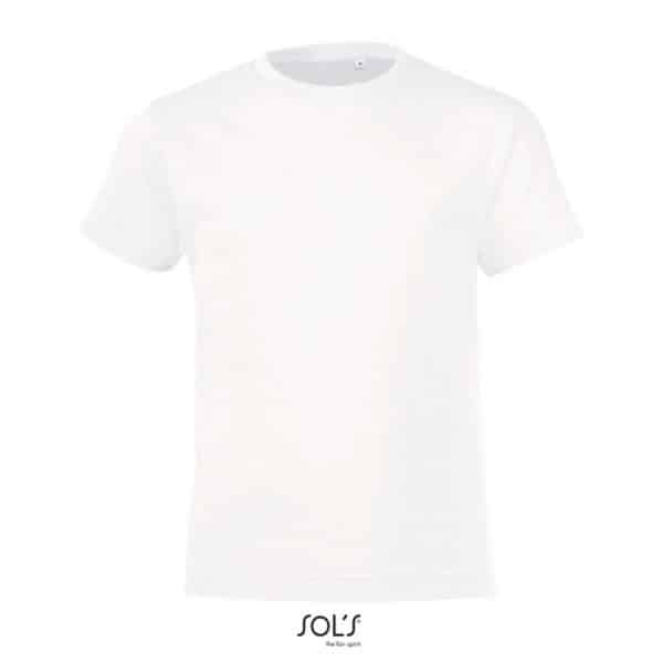 White SOL'S REGENT FIT KIDS - ROUND NECK T-SHIRT Gyermek ruházat