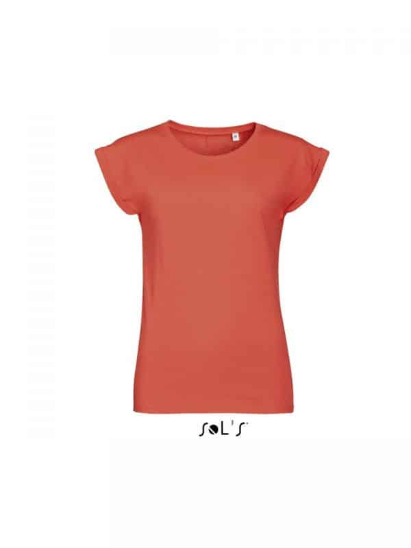 Coral SOL'S MELBA WOMEN’S ROUND NECK T-SHIRT Pólók/T-Shirt