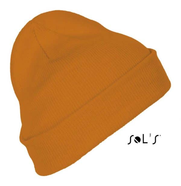 Neon Orange SOL'S PITTSBURGH - SOLID-COLOUR BEANIE WITH CUFFED DESIGN Sapkák