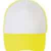 White/Neon Yellow SOL'S BUBBLE - 5-PANEL MESH CAP Sapkák