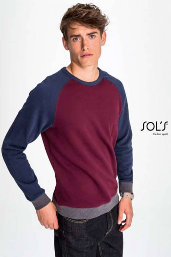 SOL'S SANDRO - UNISEX THREE-COLOUR SWEATSHIRT Pulóverek